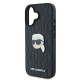 Husa iPhone 16 - Karl Lagerfeld Hardcase Leather Monogram (KLHCP16SPGKLKIPK) - Karl Head Pin