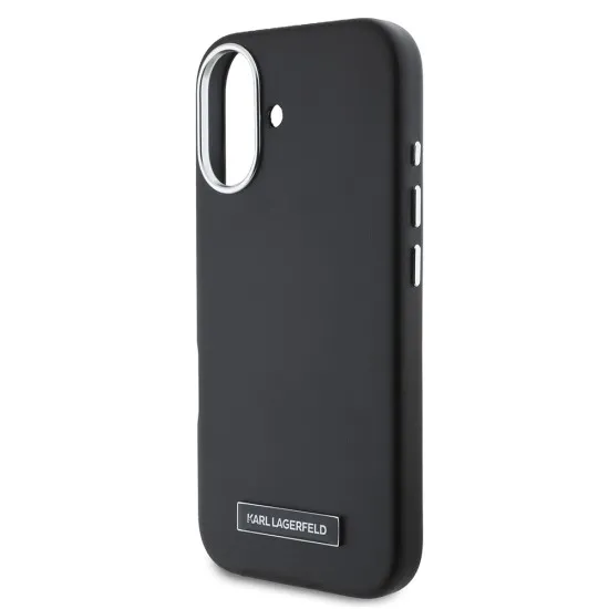 Husa iPhone 16 Plus - Karl Lagerfeld Leather MagSafe (KLHMP16MPGMSRPK) - FW Metal Plate Husa iPhone 16 Plus - Karl Lagerfeld Leather MagSafe (KLHMP16MPGMSRPK) - FW Metal Plate