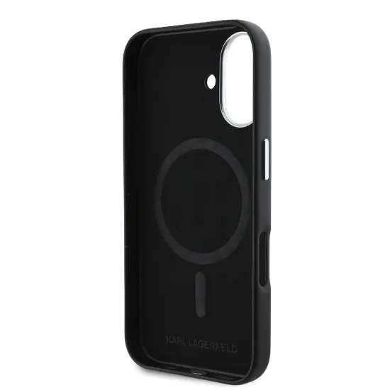 Husa iPhone 16 Plus - Karl Lagerfeld Leather MagSafe (KLHMP16MPGMSRPK) - FW Metal Plate Husa iPhone 16 Plus - Karl Lagerfeld Leather MagSafe (KLHMP16MPGMSRPK) - FW Metal Plate