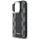 Husa iPhone 16 Pro - DKNY Leather Hardcase Checkered Pattern Magsafe (DKHMP16LPCPVSLK) - Black