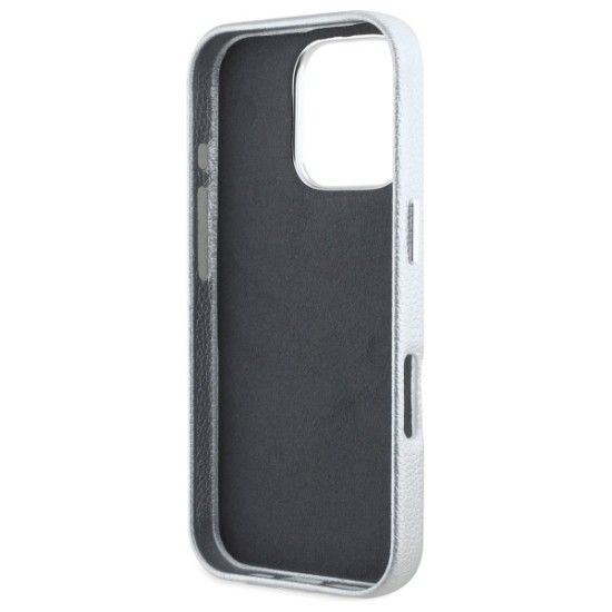 Husa iPhone 16 Pro - Karl Lagerfeld Hardcase Leather Hotel (KLHCP16LPGWCMKHG) - Grey RSG