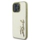 Husa iPhone 16 Pro - Karl Lagerfeld Hardcase Leather (KLHCP16LPFMFBKMD) - Metal Signature