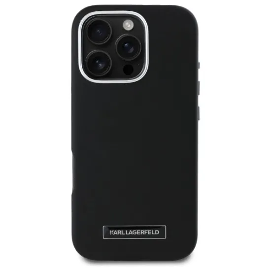 Husa iPhone 16 Pro - Karl Lagerfeld Leather MagSafe (KLHMP16LPGMSRPK) - FW Metal Plate Husa iPhone 16 Pro - Karl Lagerfeld Leather MagSafe (KLHMP16LPGMSRPK) - FW Metal Plate