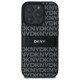 Husa iPhone 16 Pro Max - DKNY Leather Hardcase Texture Pattern Tonal Stripe (DKHCP16XPRTHSLK) - Black