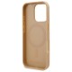 Husa iPhone 16 Pro Max - Karl Lagerfeld Leather MagSafe (KLHMP16XPKHPORPE) - Beige Hot Stamp