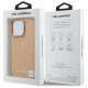 Husa iPhone 16 Pro Max - Karl Lagerfeld Leather MagSafe (KLHMP16XPKHPORPE) - Beige Hot Stamp