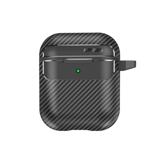 Husa pentru AirPods 1 / 2 - Techsuit CarbonFiber - Black