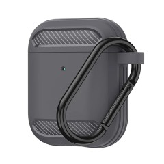 Husa pentru AirPods 1 / AirPods 2 - Techsuit Carbon Silicone - Gray Husa pentru AirPods 1 / AirPods 2 - Techsuit Carbon Silicone - Gray