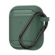 Husa pentru AirPods 1 / AirPods 2 - Techsuit Carbon Silicone - Green