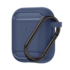 Husa pentru AirPods 1 / AirPods 2 - Techsuit Carbon Silicone - Navy Blue Husa pentru AirPods 1 / AirPods 2 - Techsuit Carbon Silicone - Navy Blue