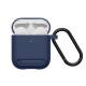 Husa pentru AirPods 1 / AirPods 2 - Techsuit Carbon Silicone - Navy Blue