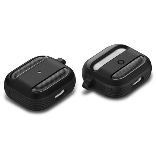 Husa pentru AirPods 3 - Techsuit Carbon Silicone - Black