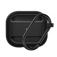 Husa pentru AirPods 3 - Techsuit Carbon Silicone - Black Husa pentru AirPods 3 - Techsuit Carbon Silicone - Black