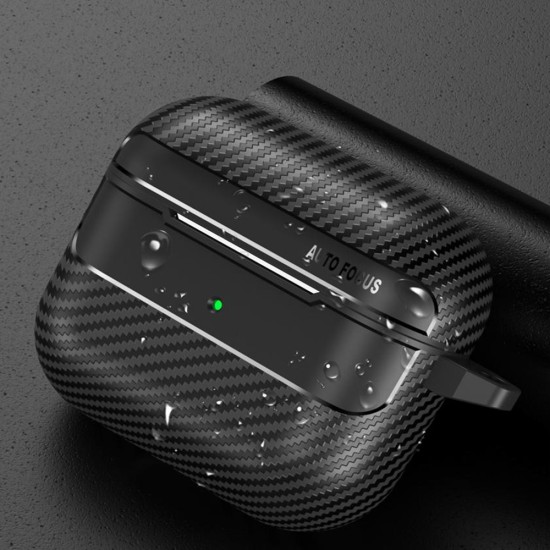 Husa pentru AirPods 3 - Techsuit CarbonFiber - Black