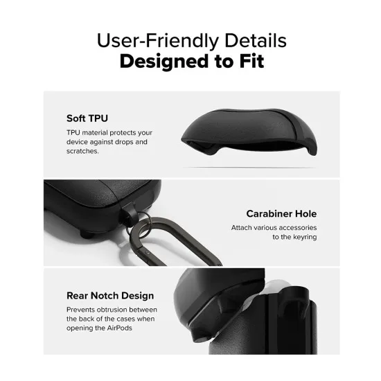 Husa pentru AirPods 4 - Ringke Onyx Magnetic - Constant Coral Husa pentru AirPods 4 - Ringke Onyx Magnetic - Constant Coral