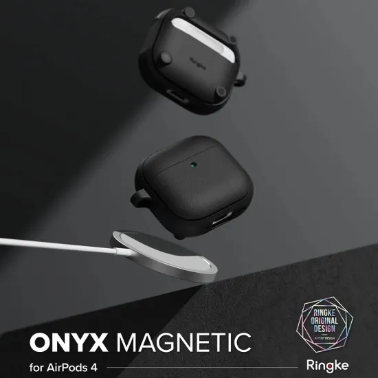 Husa pentru AirPods 4 - Ringke Onyx Magnetic - Constant Coral Husa pentru AirPods 4 - Ringke Onyx Magnetic - Constant Coral
