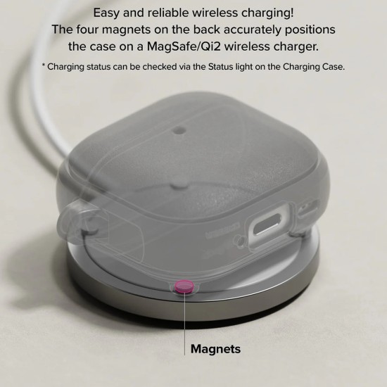 Husa pentru AirPods 4 - Ringke Onyx Magnetic - Warm Gray Husa pentru AirPods 4 - Ringke Onyx Magnetic - Warm Gray