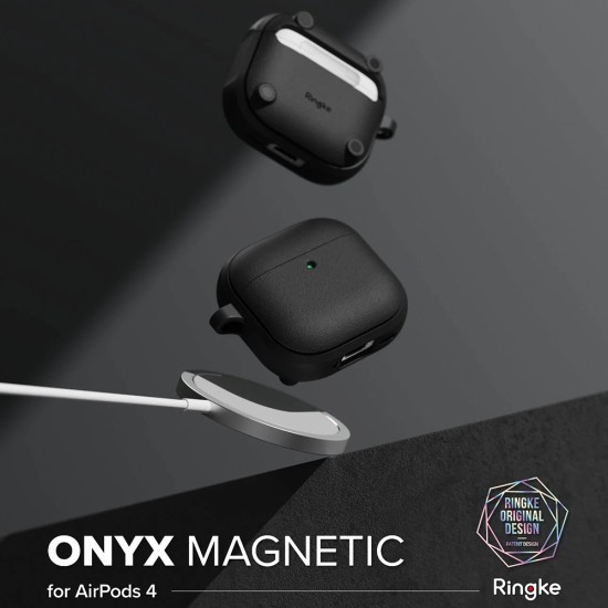 Husa pentru AirPods 4 - Ringke Onyx Magnetic - Warm Gray Husa pentru AirPods 4 - Ringke Onyx Magnetic - Warm Gray