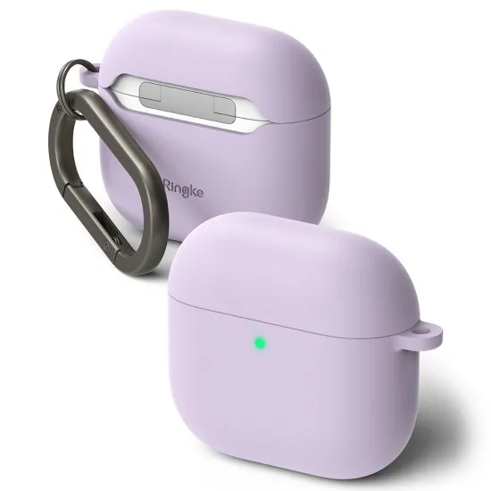 Husa pentru AirPods 4 - Ringke Silicone - Light Purple Husa pentru AirPods 4 - Ringke Silicone - Light Purple