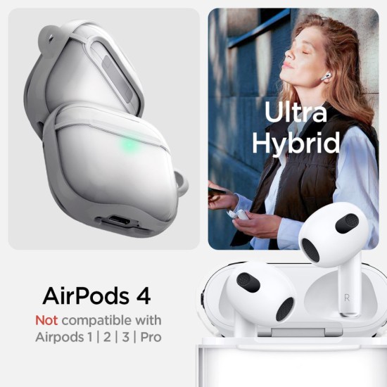 Husa pentru AirPods 4 - Spigen Ultra Hybrid - White