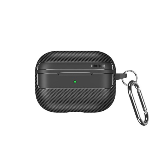 Husa pentru AirPods 4 - Techsuit CarbonFiber - Black