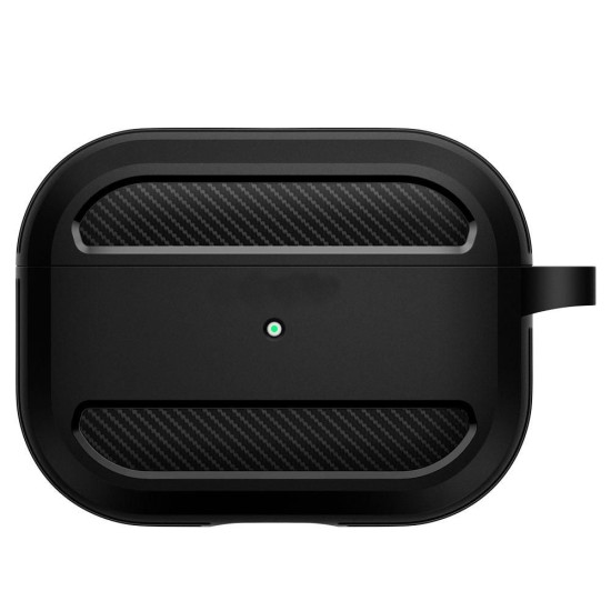 Husa pentru AirPods Pro 1 / AirPods Pro 2 - Techsuit Carbon Silicone - Black