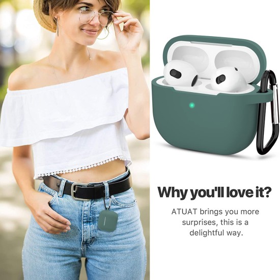 Husa pentru Apple AirPods 3 - Techsuit - Dark Green Husa pentru Apple AirPods 3 - Techsuit - Dark Green