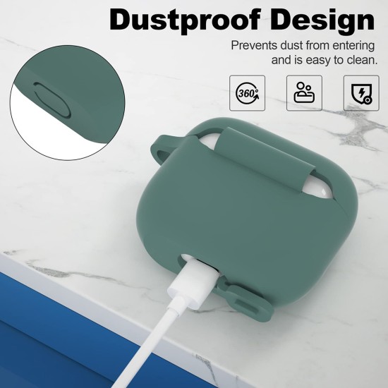 Husa pentru Apple AirPods 3 - Techsuit - Dark Green Husa pentru Apple AirPods 3 - Techsuit - Dark Green