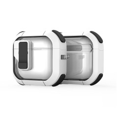 Husa pentru Apple AirPods 4 - Dux Ducis PECN Series - White / Black Husa pentru Apple AirPods 4 - Dux Ducis PECN Series - White / Black