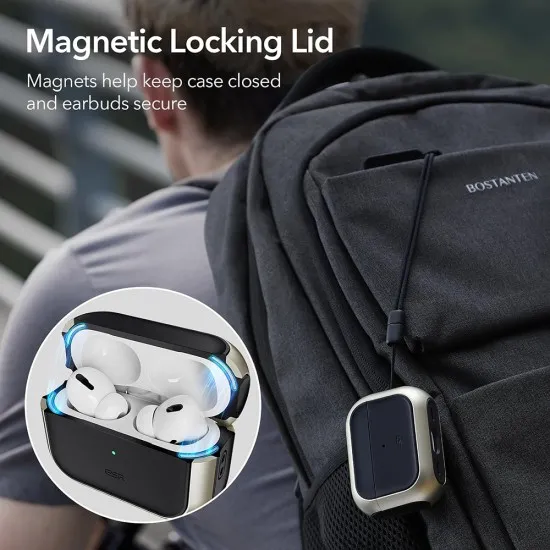 Husa pentru Apple AirPods 4 - ESR Orbit Hybrid HaloLock - Black Husa pentru Apple AirPods 4 - ESR Orbit Hybrid HaloLock - Black