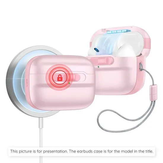 Husa pentru Apple AirPods 4 - ESR Pulse Magnetic HaloLock - Pink Husa pentru Apple AirPods 4 - ESR Pulse Magnetic HaloLock - Pink