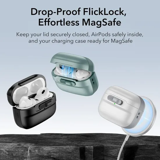 Husa pentru Apple AirPods 4 - ESR Pulse Magnetic HaloLock - Pink Husa pentru Apple AirPods 4 - ESR Pulse Magnetic HaloLock - Pink
