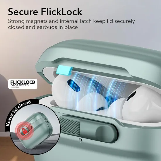 Husa pentru Apple AirPods 4 - ESR Pulse Magnetic HaloLock - White Husa pentru Apple AirPods 4 - ESR Pulse Magnetic HaloLock - White