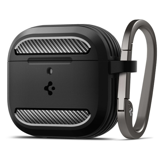 Husa pentru Apple AirPods 4 - Spigen Rugged Armor - Matte Black