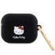 Husa pentru Apple AirPods Pro 1 - Hello Kitty Silicone 3D Kitty Head (HKAP3DKHSK) - Black