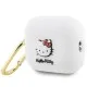 Husa pentru Apple AirPods Pro 2 - Hello Kitty Silicone 3D Kitty Head (HKAP23DKHSH) - White