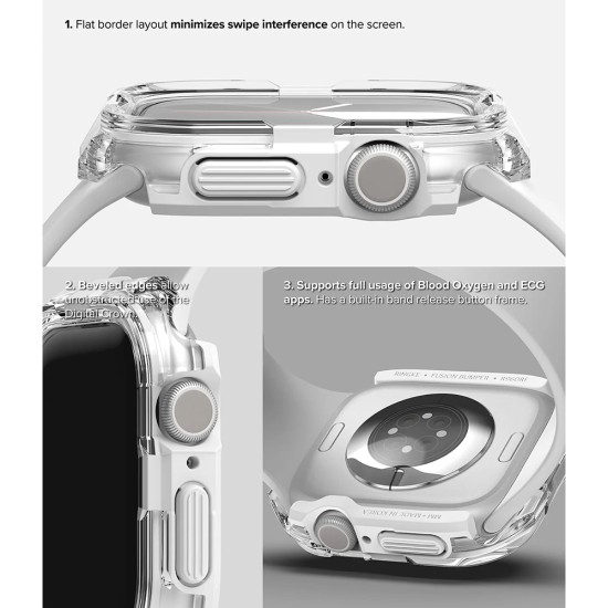 Husa pentru Apple Watch 10 42mm - Ringke Fusion Bumper - White