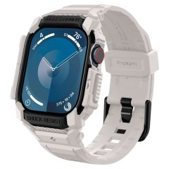 Husa pentru Apple Watch 10 46mm + Curea - Spigen Rugged Armor Pro - Dune Beige Husa pentru Apple Watch 10 46mm + Curea - Spigen Rugged Armor Pro - Dune Beige