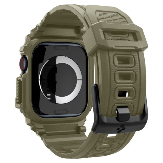 Husa pentru Apple Watch 10 46mm + Curea - Spigen Rugged Armor Pro - Vintage Khaki Husa pentru Apple Watch 10 46mm + Curea - Spigen Rugged Armor Pro - Vintage Khaki