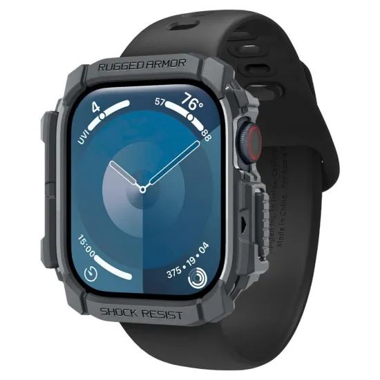 Husa pentru Apple Watch 10 46mm - Spigen Rugged Armor - Dark Grey Husa pentru Apple Watch 10 46mm - Spigen Rugged Armor - Dark Grey