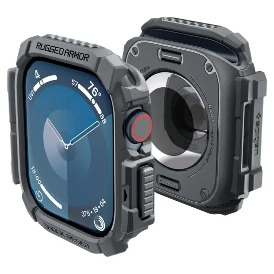 Husa pentru Apple Watch 10 46mm - Spigen Rugged Armor - Dark Grey Husa pentru Apple Watch 10 46mm - Spigen Rugged Armor - Dark Grey