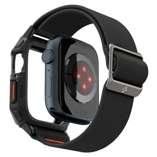 Husa pentru Apple Watch 4 / 5 / 6 / SE / SE 2 / 7 / 8 / 9 (44 / 45mm) + Curea - Spigen Lite Fit Pro - Matte Black Husa pentru Apple Watch 4 / 5 / 6 / SE / SE 2 / 7 / 8 / 9 (44 / 45mm) + Curea - Spigen Lite Fit Pro - Matte Black