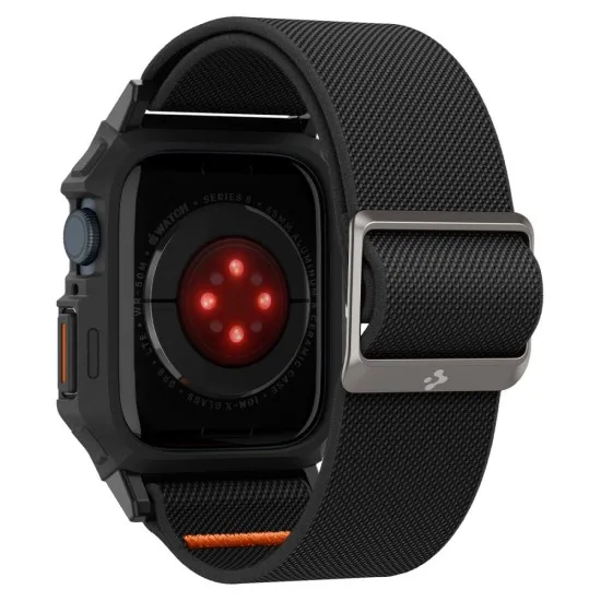 Husa pentru Apple Watch 4 / 5 / 6 / SE / SE 2 / 7 / 8 / 9 (44 / 45mm) + Curea - Spigen Lite Fit Pro - Matte Black Husa pentru Apple Watch 4 / 5 / 6 / SE / SE 2 / 7 / 8 / 9 (44 / 45mm) + Curea - Spigen Lite Fit Pro - Matte Black