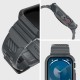 Husa pentru Apple Watch 4 / 5 / 6 / SE / SE 2 / 7 / 8 / 9 (44mm/45mm) + Curea - Spigen Rugged Armor Pro - Dark Grey