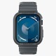 Husa pentru Apple Watch 4 / 5 / 6 / SE / SE 2 / 7 / 8 / 9 (44mm/45mm) + Curea - Spigen Rugged Armor Pro - Dark Grey