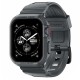 Husa pentru Apple Watch 4 / 5 / 6 / SE / SE 2 / 7 / 8 / 9 (44mm/45mm) + Curea - Spigen Rugged Armor Pro - Dark Grey