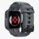 Husa pentru Apple Watch 4 / 5 / 6 / SE / SE 2 / 7 / 8 / 9 (44mm/45mm) + Curea - Spigen Rugged Armor Pro - Dark Grey