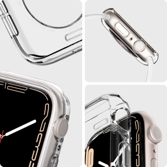 Husa pentru Apple Watch 4 / 5 / 6 / SE / SE 2 / 7 / 8 / 9 (44mm / 45mm) - Spigen Liquid Crystal (ACS04196) - Crystal Clear