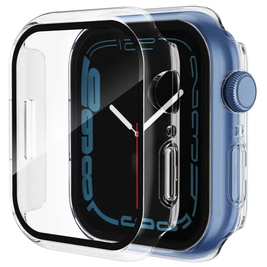 Husa pentru Apple Watch 7 (41mm) + Folie - Techsuit Defense360 Pro - Clear