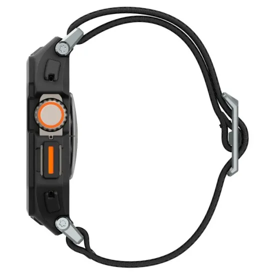 Husa pentru Apple Watch Ultra / Ultra 2 + Curea - Spigen Lite Fit Pro - Matte Black Husa pentru Apple Watch Ultra / Ultra 2 + Curea - Spigen Lite Fit Pro - Matte Black